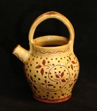 redware cruche a eau or water pitcher