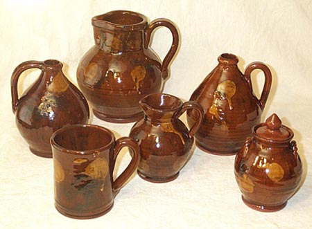 Spangles and Daubs Redware